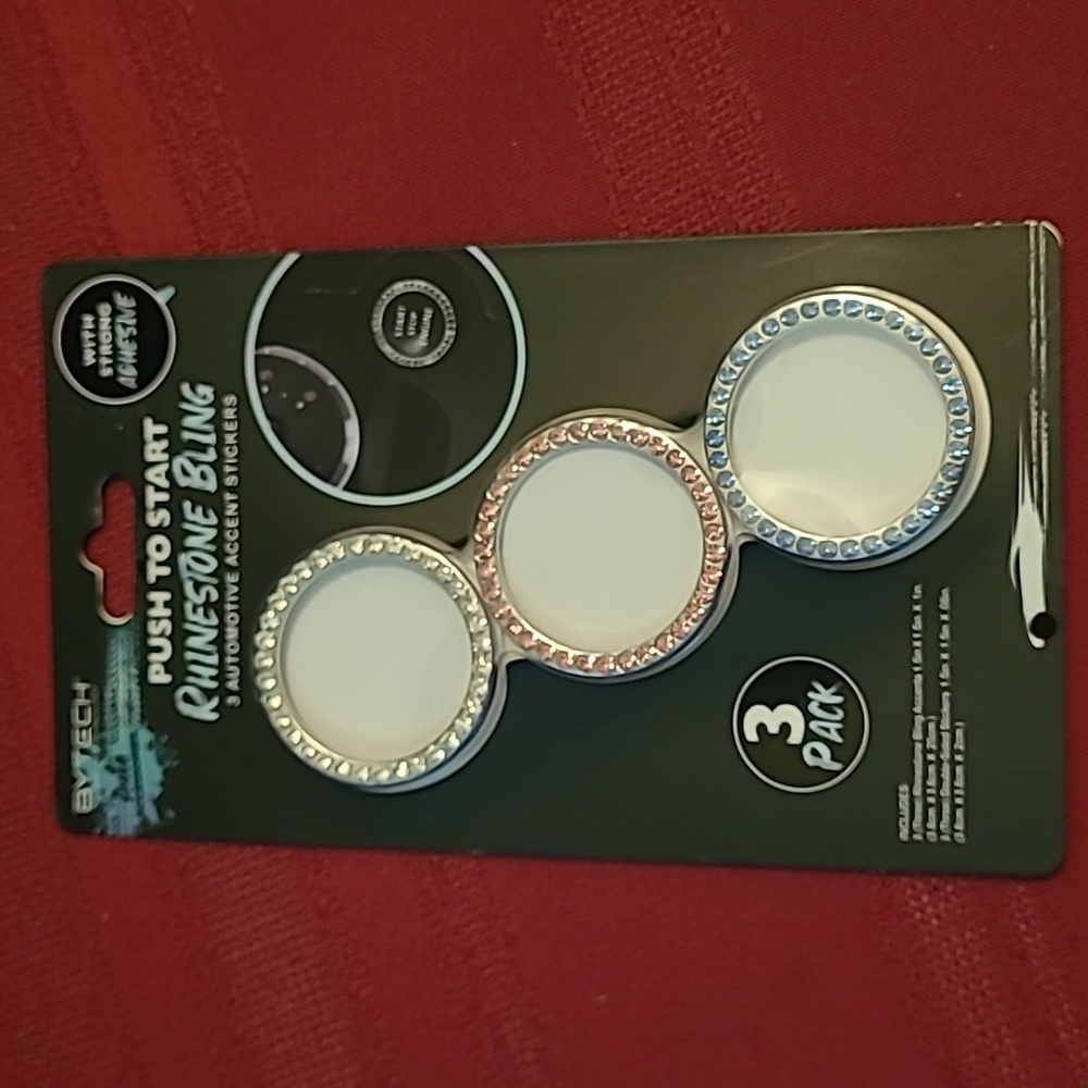 Rhinestone push to startaccent bling